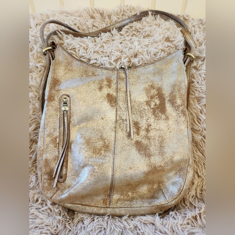 HOBO Merrin convertible bag Gold shimmer